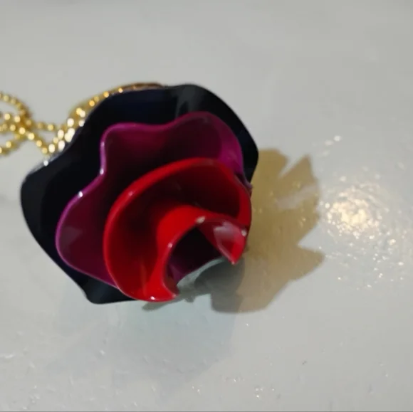 Vintage Lo La By Marc Jacobs Solid Perfume Rose Ring Eith Chain - Picture 3 of 6